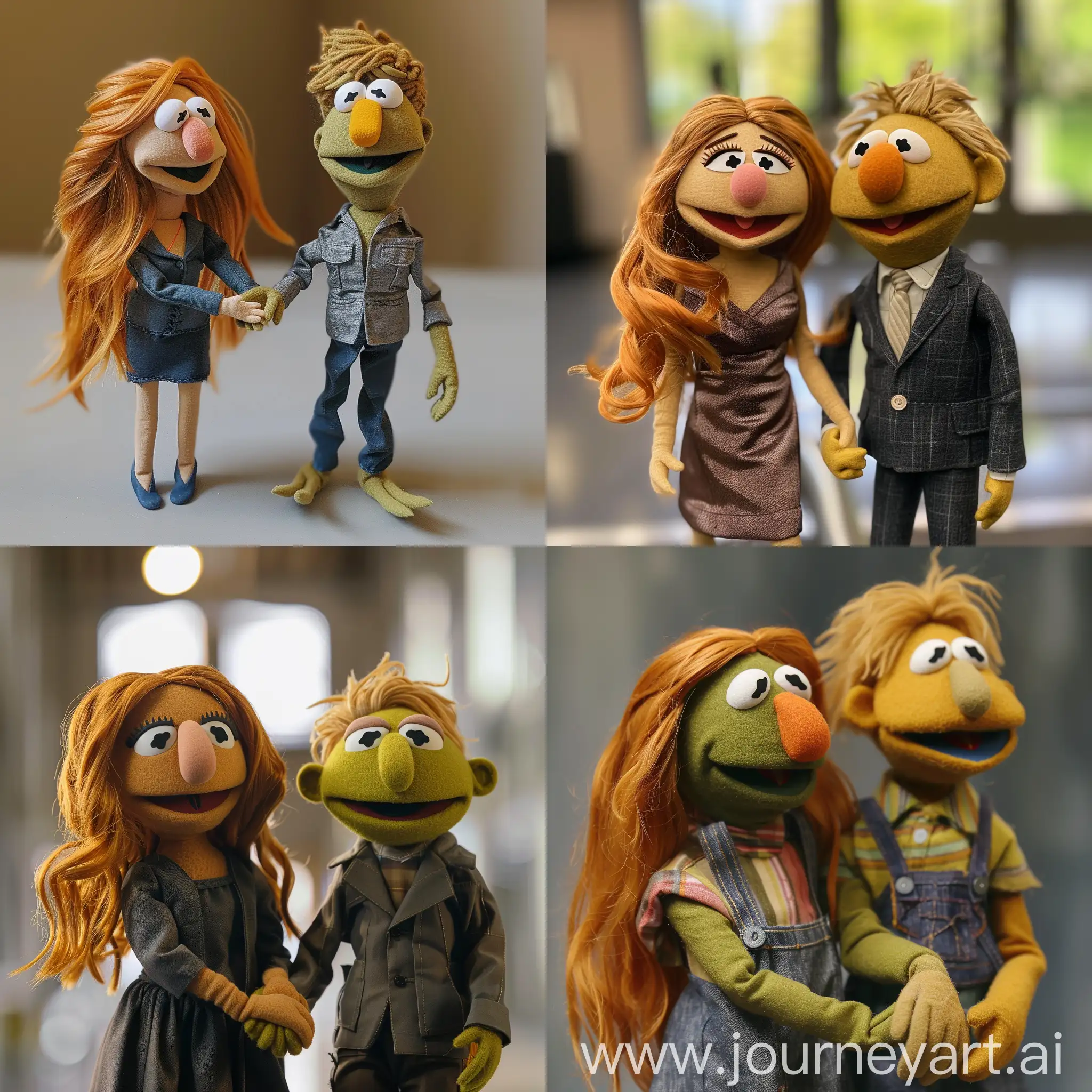 Joyful-Muppet-Couple-Holding-Hands-Colorful-Characters-Inspired-by-Jim-Hensons-Sesame-Street