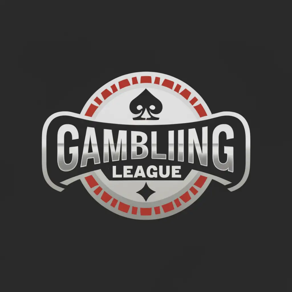 a logo design,with the text "Gambling League", main symbol:A chip from the casino,Moderate,clear background