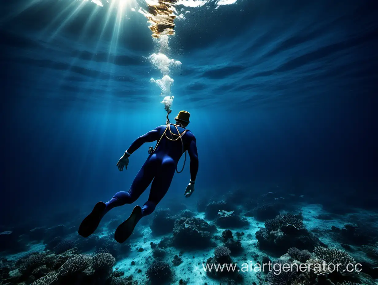 HIGH QUALITY DIGITAL PHOTO, BLUE SEA UNDERWATER OPEN SEA BACKGROUND A SAILOR SWIMMING,  UNDER WATER,LANDSCAPE
