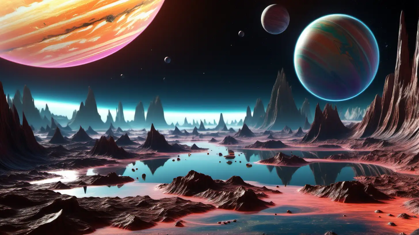 close up of an alien planet, photorealistic, hyper-detailed, colourful