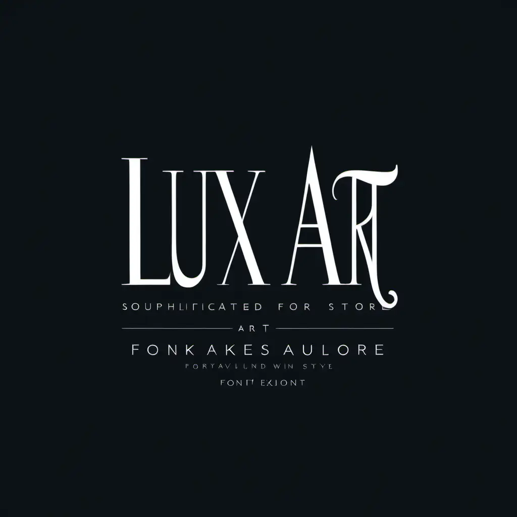 Lux Art By RR is a sophisticated and urban Etsy store offering high-end artworks Font Style: a sleek, modern font that exudes sophistication.
