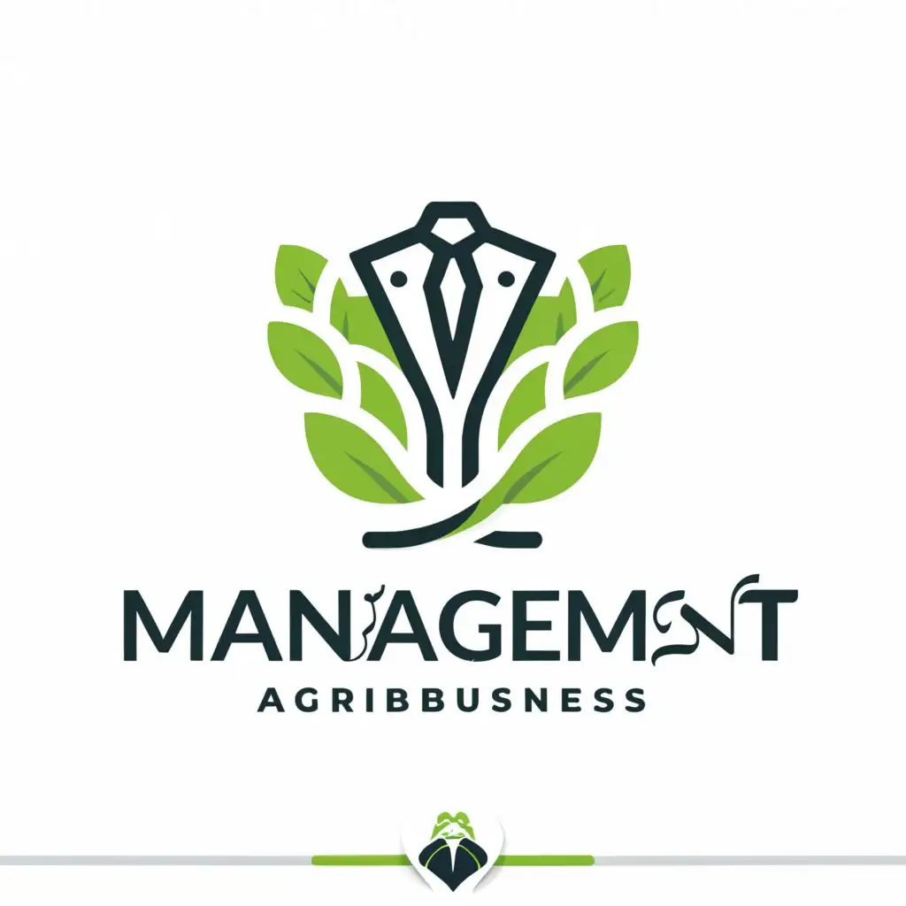 a logo design,with the text "Management", main symbol:Management,leaf tie,suit,agribusiness,Moderate,be used in Education industry,clear background
