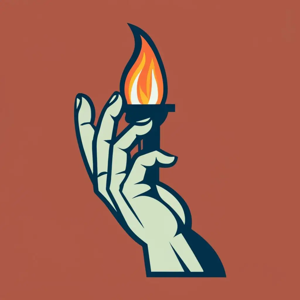 logo, Torch in hand, with the text "M", typography, be used in Religious industry