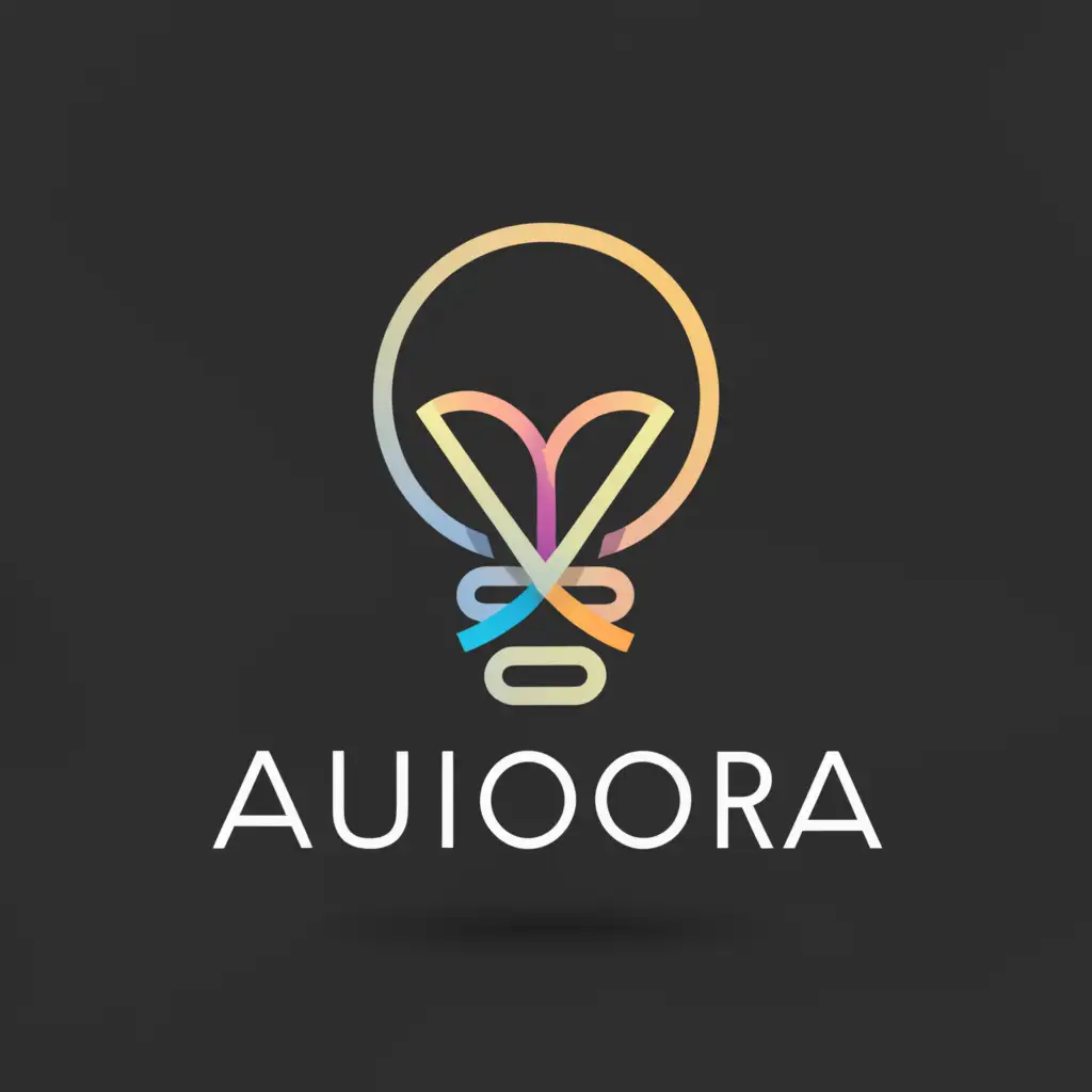 LOGO-Design-For-Aurora-Illuminating-the-Technology-Sector-with-LED-Lamp-Symbolism