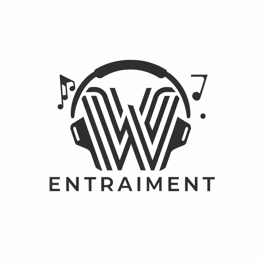 a logo design,with the text "WW entertainment", main symbol:headphones,Moderate,be used in Entertainment industry,clear background