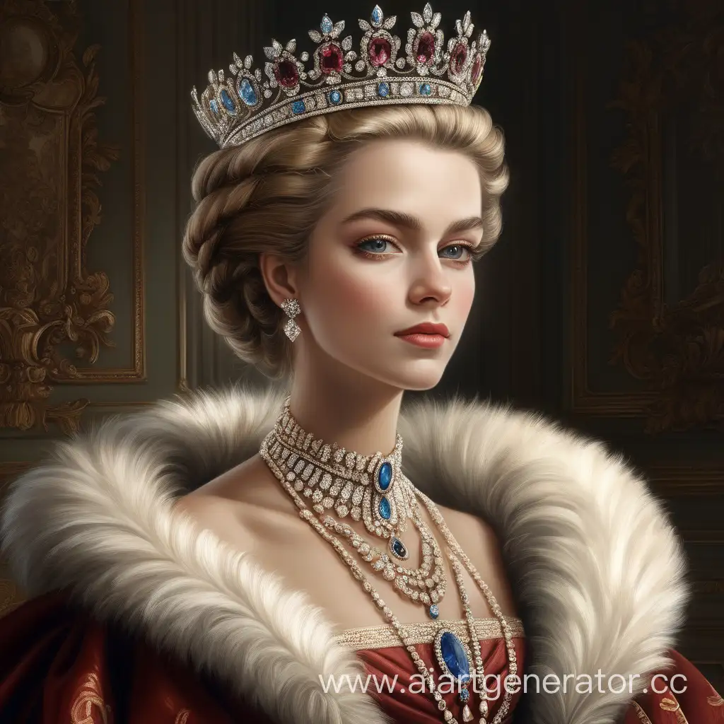 Стильная,царственная королева.Она принадлежит  к аристократическому классу, утонченные черты лица излучают изысканность и изящество