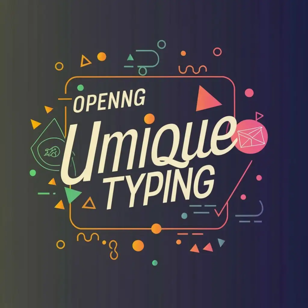 logo, OPENING COMING SOON ON FRIDAY , with the text "UNIQUE TYPING", typography, be used in Technology industry