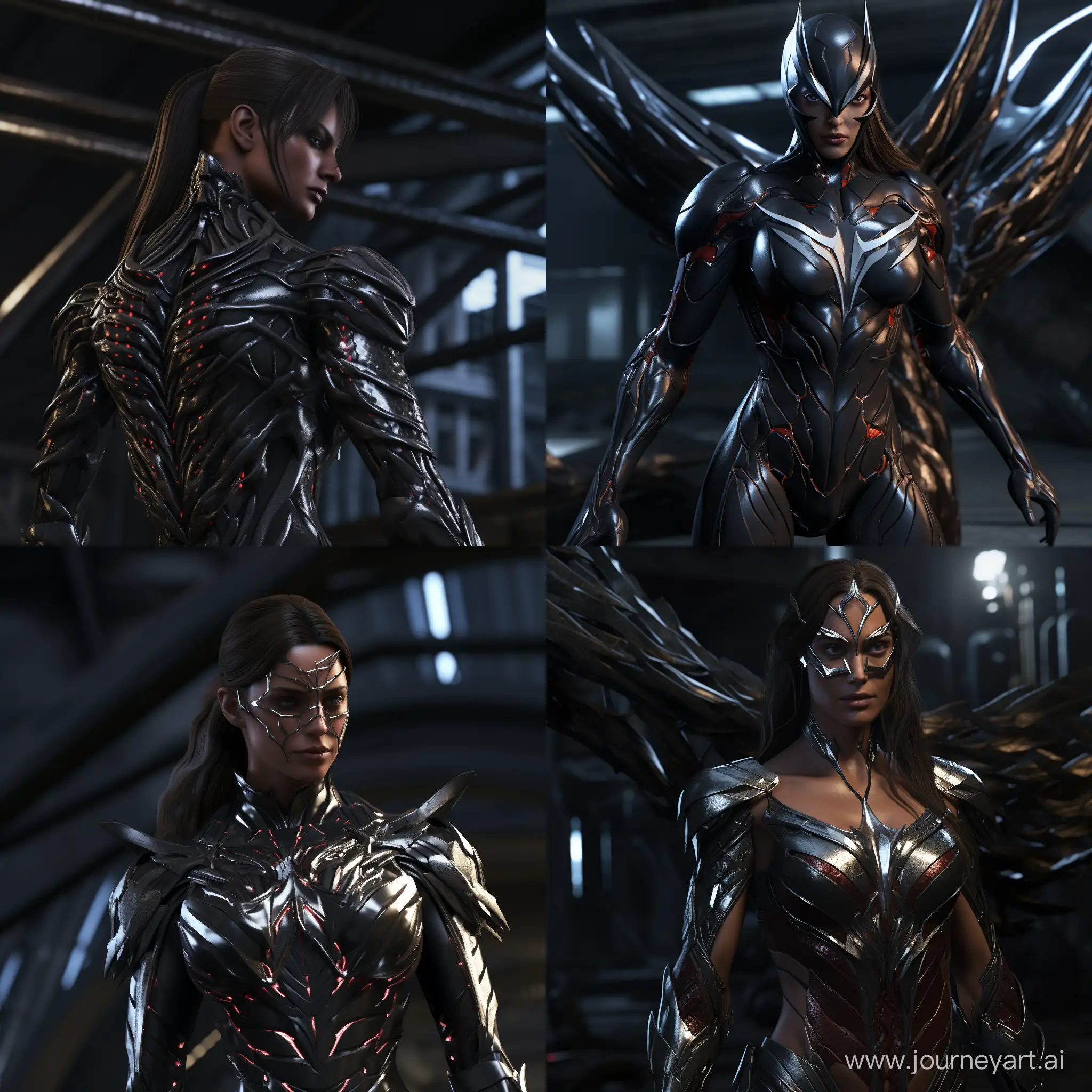 Wonder-Woman-and-Venom-Symbiote-Cybernetic-Encounter-in-Hyperrealistic-Cinematic-Lighting
