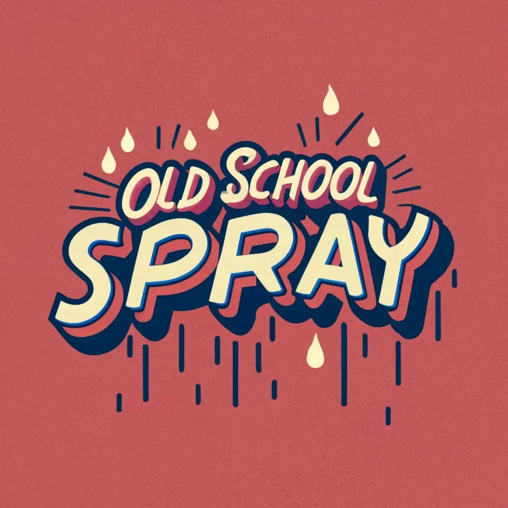 logo, Pressure washer, with the text "OLD SCHOOL SPRAY", typography