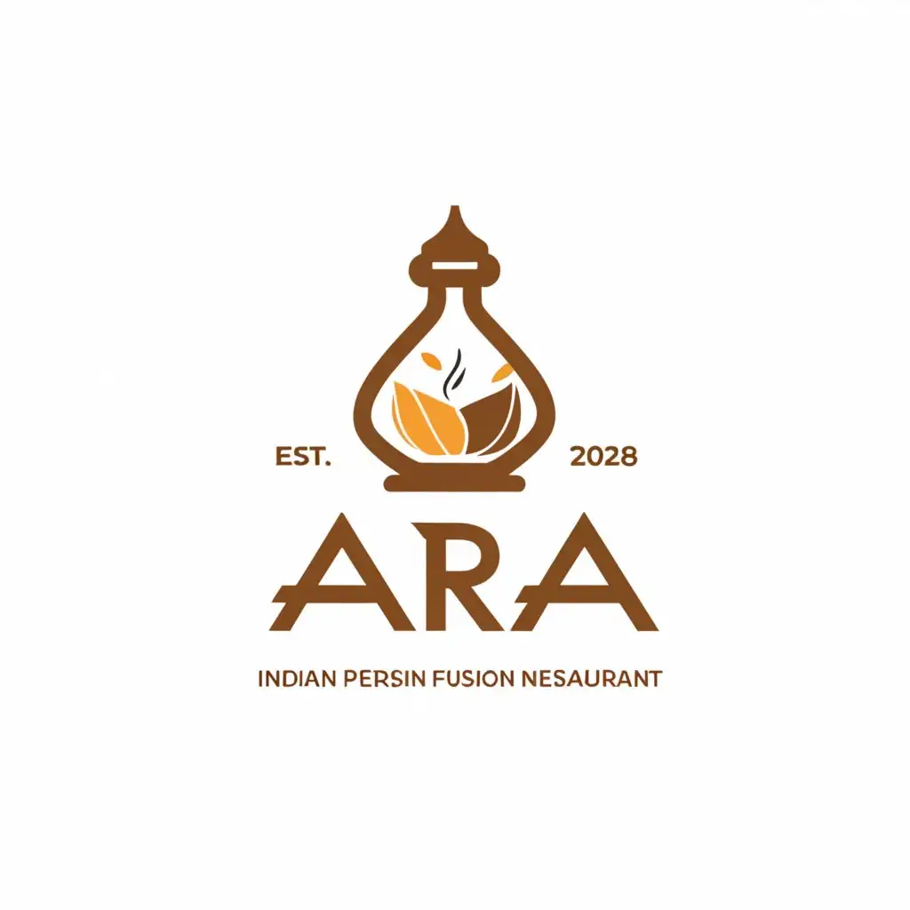a logo design,with the text "Arya", main symbol:Restaurant is a Indian Persian fusion restaurant,complex,be used in Restaurant industry,clear background