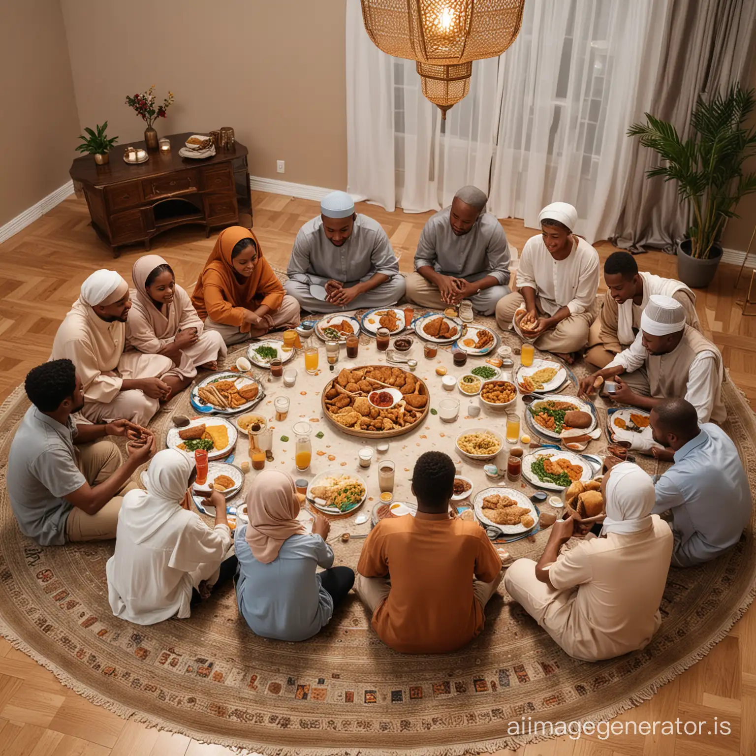 African-American-Families-Enjoying-Ramadan-Iftar-Together