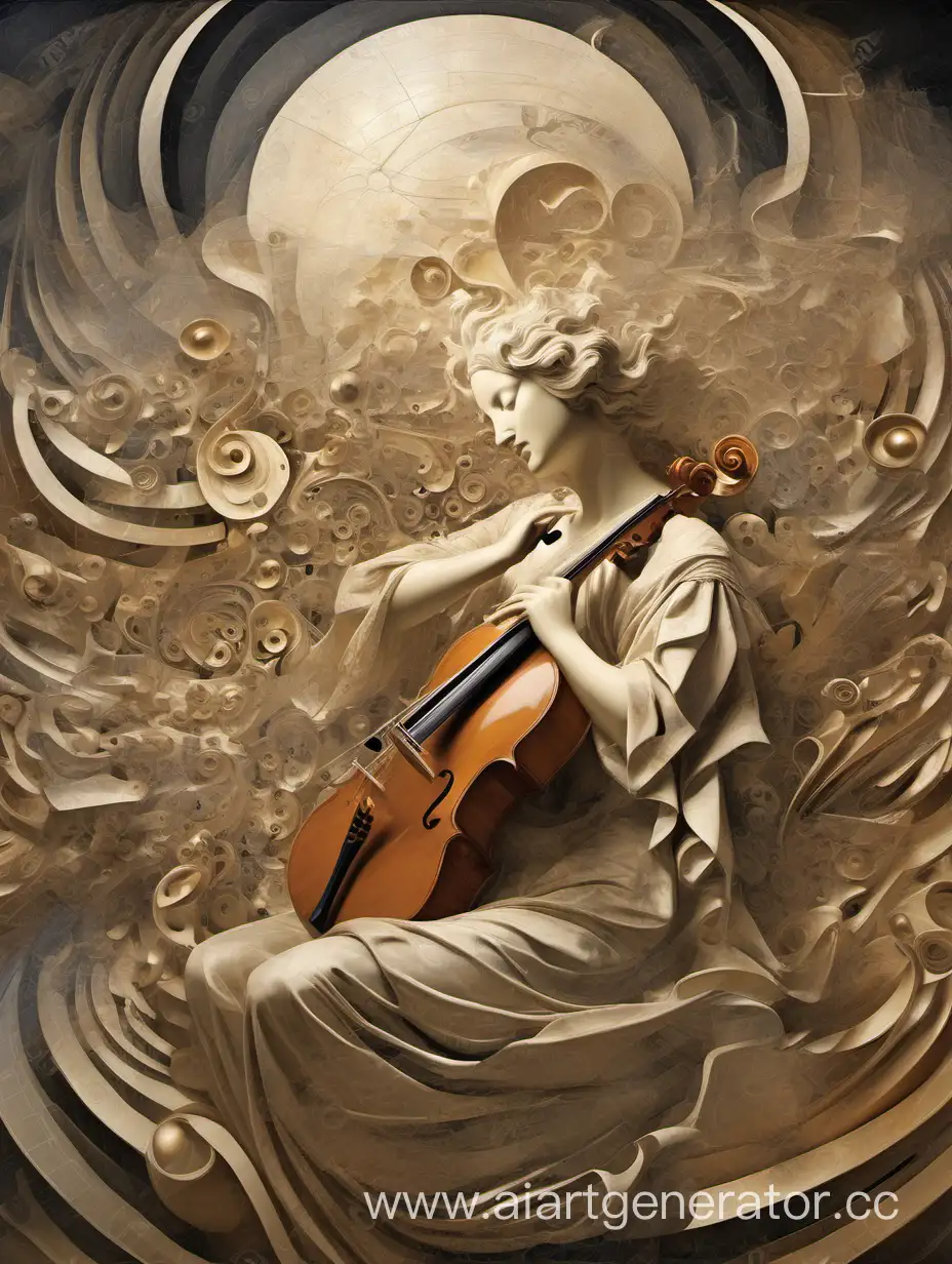 олицетворение классической музыки, абстракция