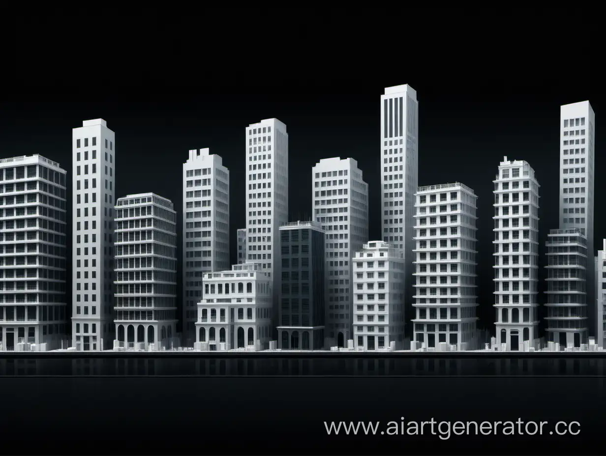 White-Buildings-Emerging-from-Dark-Background