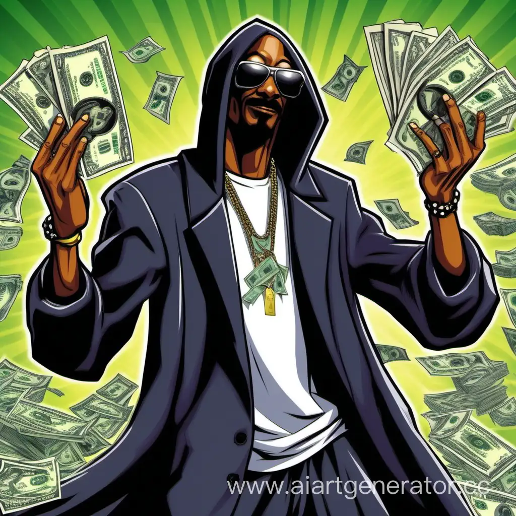 Reaper-Snoop-Dog-Throwing-Money-in-Vibrant-Dance