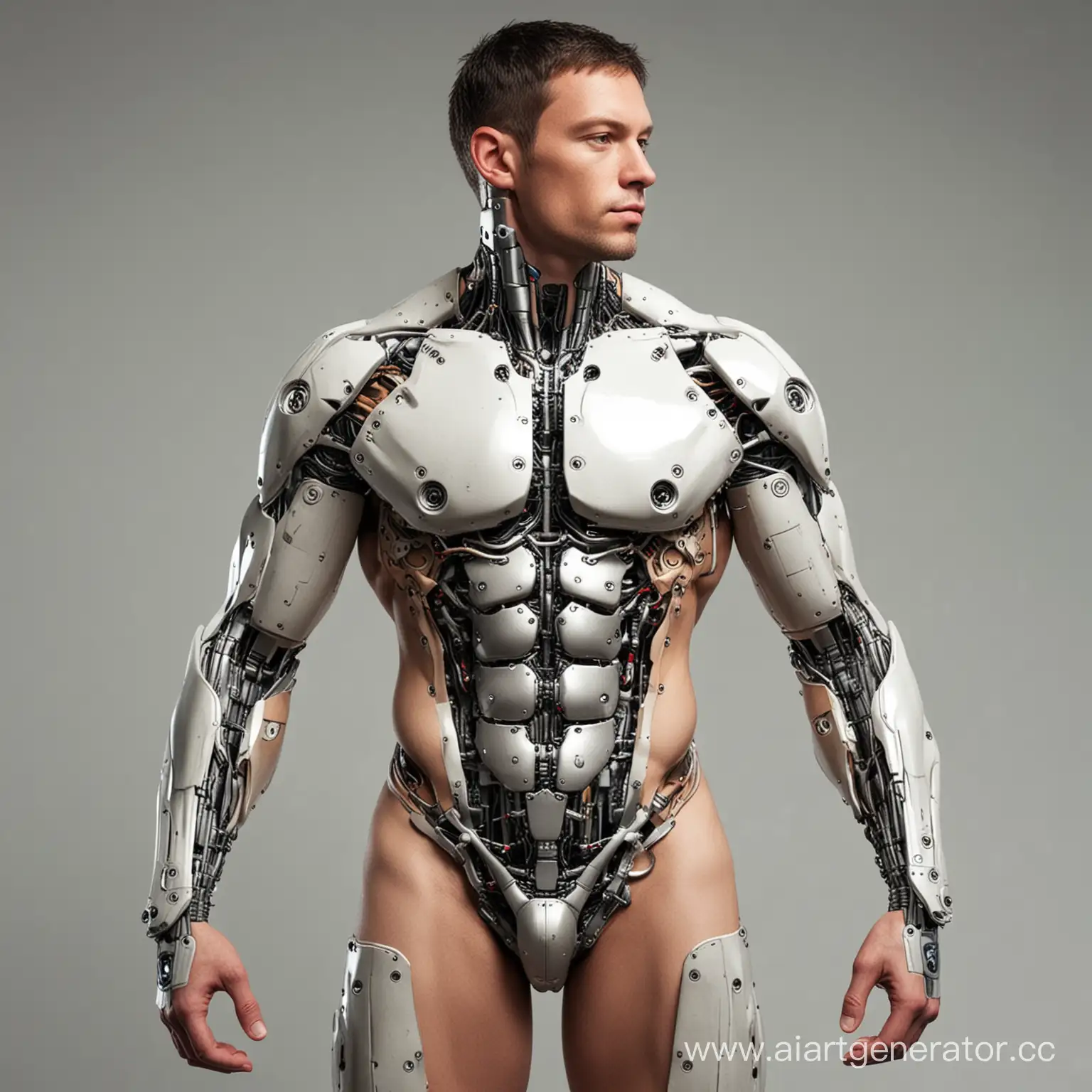 Naked-Cyborg-Man-Standing-in-Futuristic-Setting