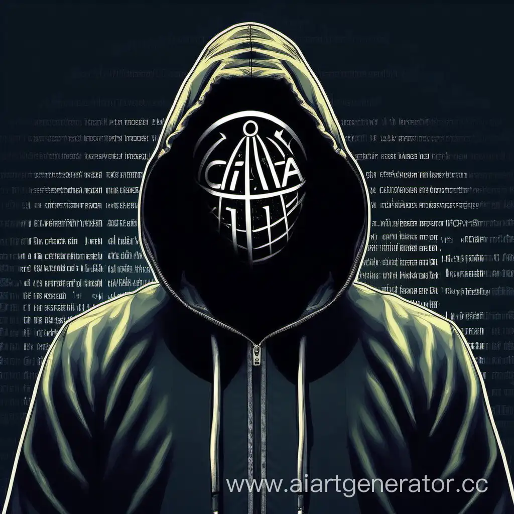 хакер ЦРУ в маске и капюшоне