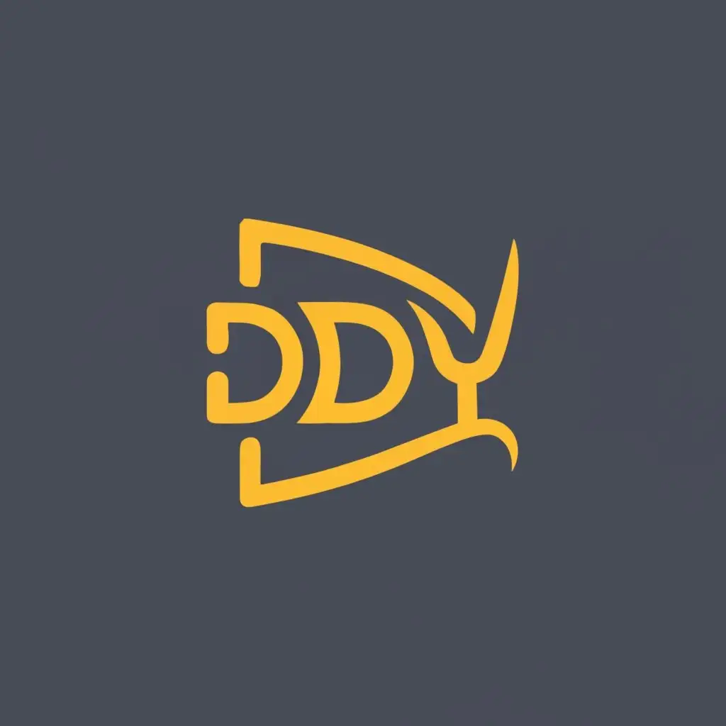 logo, Text initial of "DDY" forming the logo shape inserted a small symbol venice, with the text "DAEDAVYOS", typography