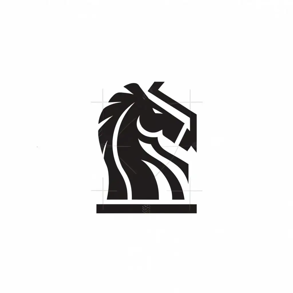 LOGO-Design-For-K-Risen-Equestrian-Theme-with-Chess-Piece-Knight-on-Clear-Background