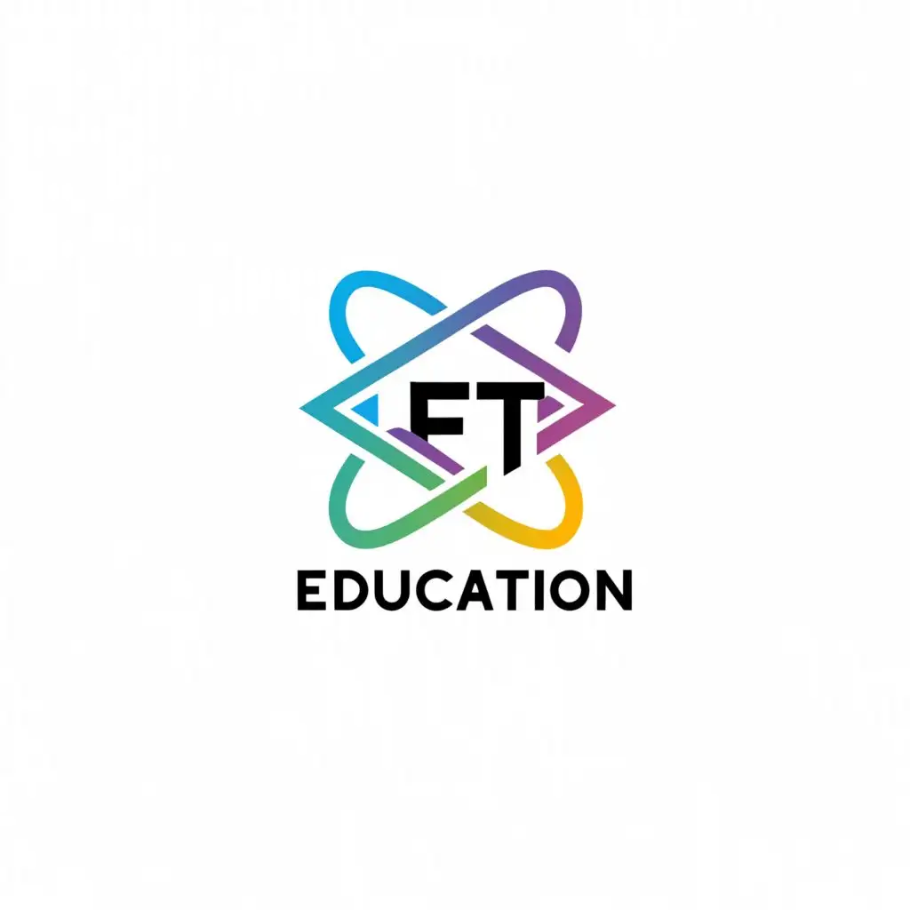a logo design,with the text "Education", main symbol:ET,Moderate,be used in Education industry,clear background