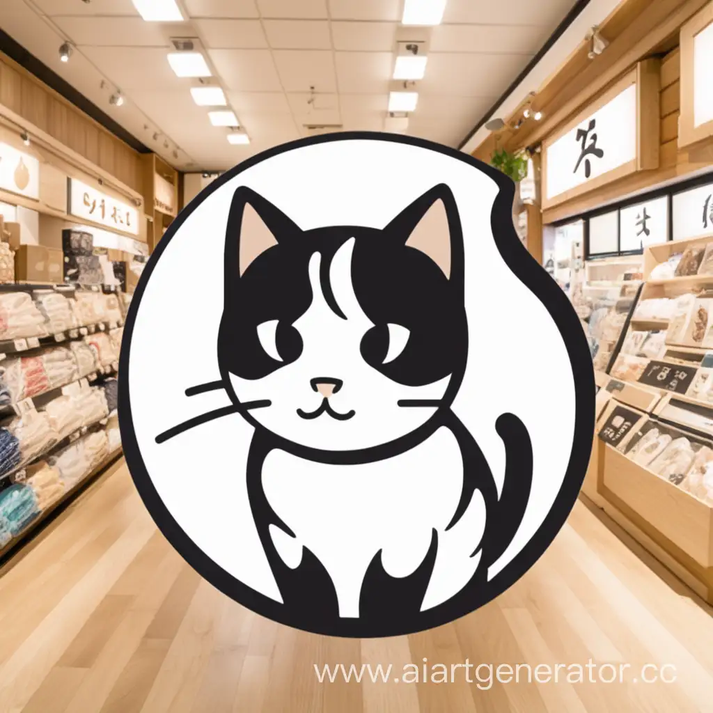 Логотип, на нем кот который всем нравится и зазывает в магазин, названия "котетсу"