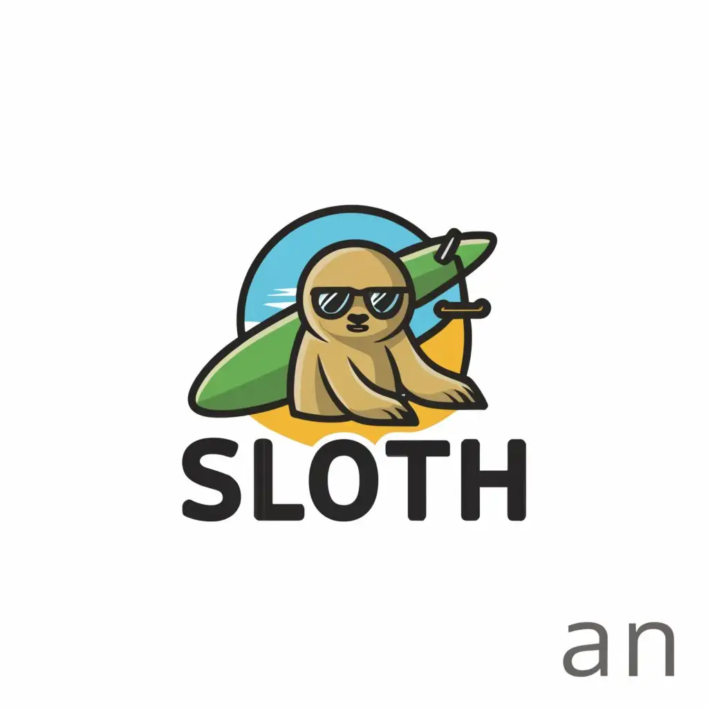 a logo design,with the text "SLOTH", main symbol:A Sloth,Moderate,clear background