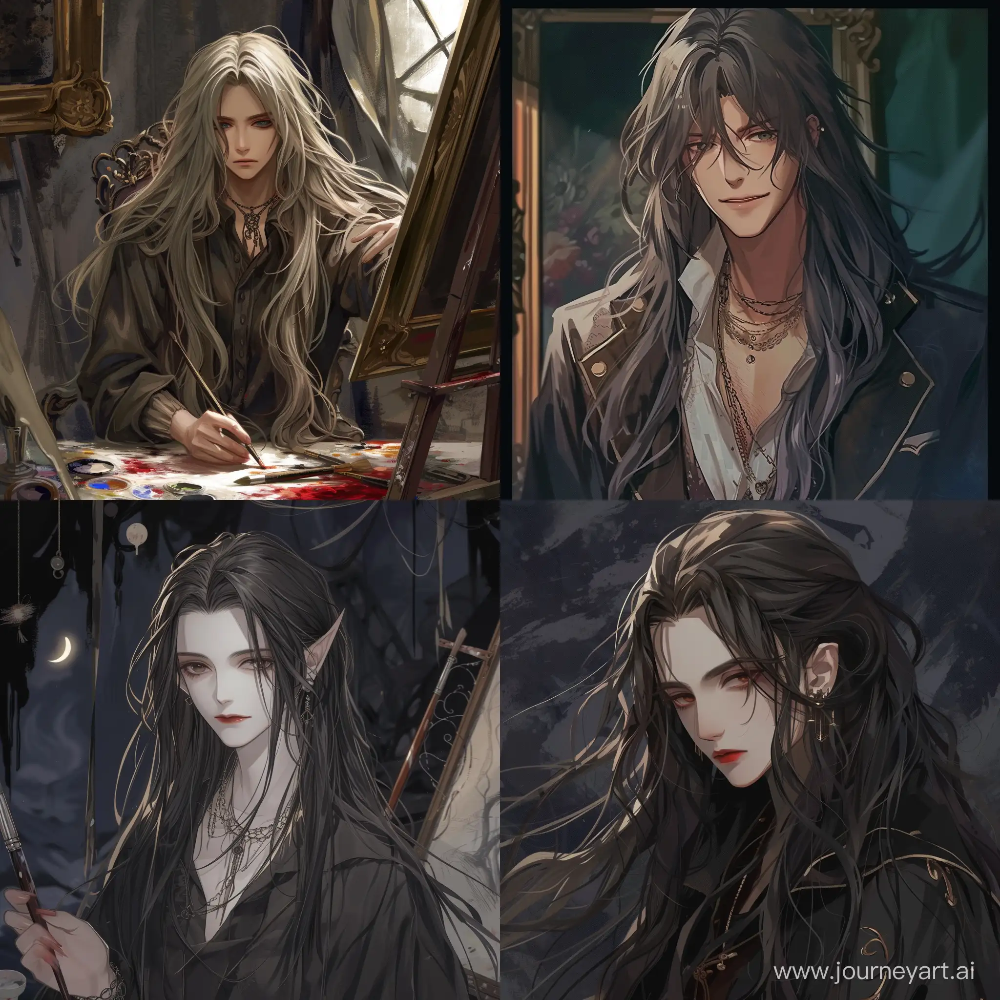 Fantasy-Anime-Evil-Painter-with-Long-Hair