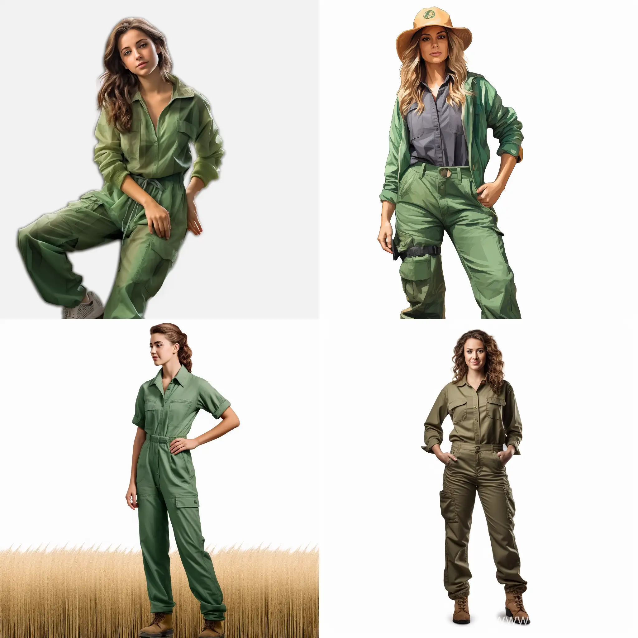 Green-Jumpsuit-Female-Agronomist-on-Transparent-Background