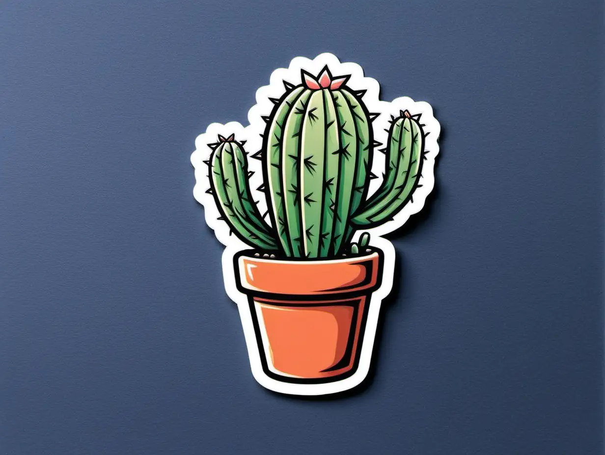 Vibrant Cactus Sticker Set for Succulent Enthusiasts