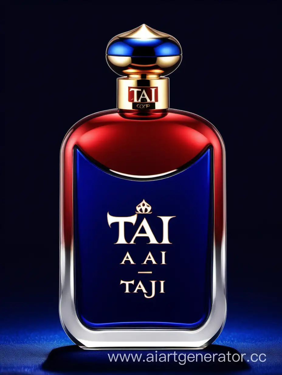 Elegant-DoubleLayered-Dark-Blue-Red-and-White-Perfume-with-Zamac-Cop
