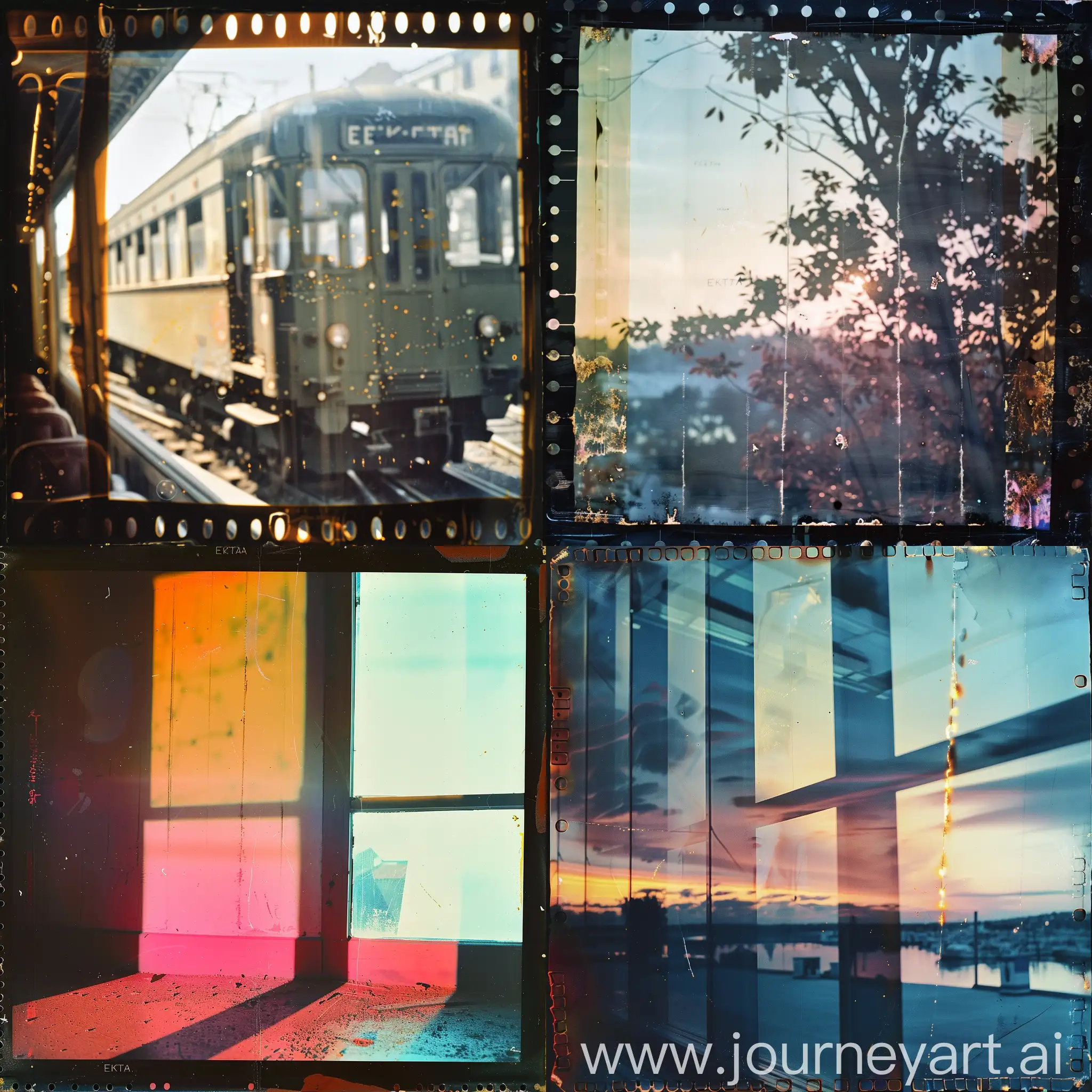 Vibrant-Color-Negative-Film-Ektar-Image-of-Six-Subjects-in-a-Square-Aspect-Ratio