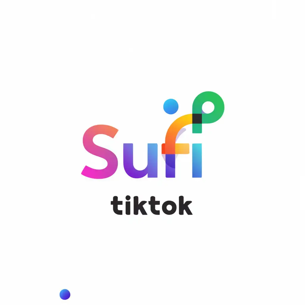 a logo design,with the text "Sufi", main symbol:Tiktok,Minimalistic,be used in Entertainment industry,clear background
