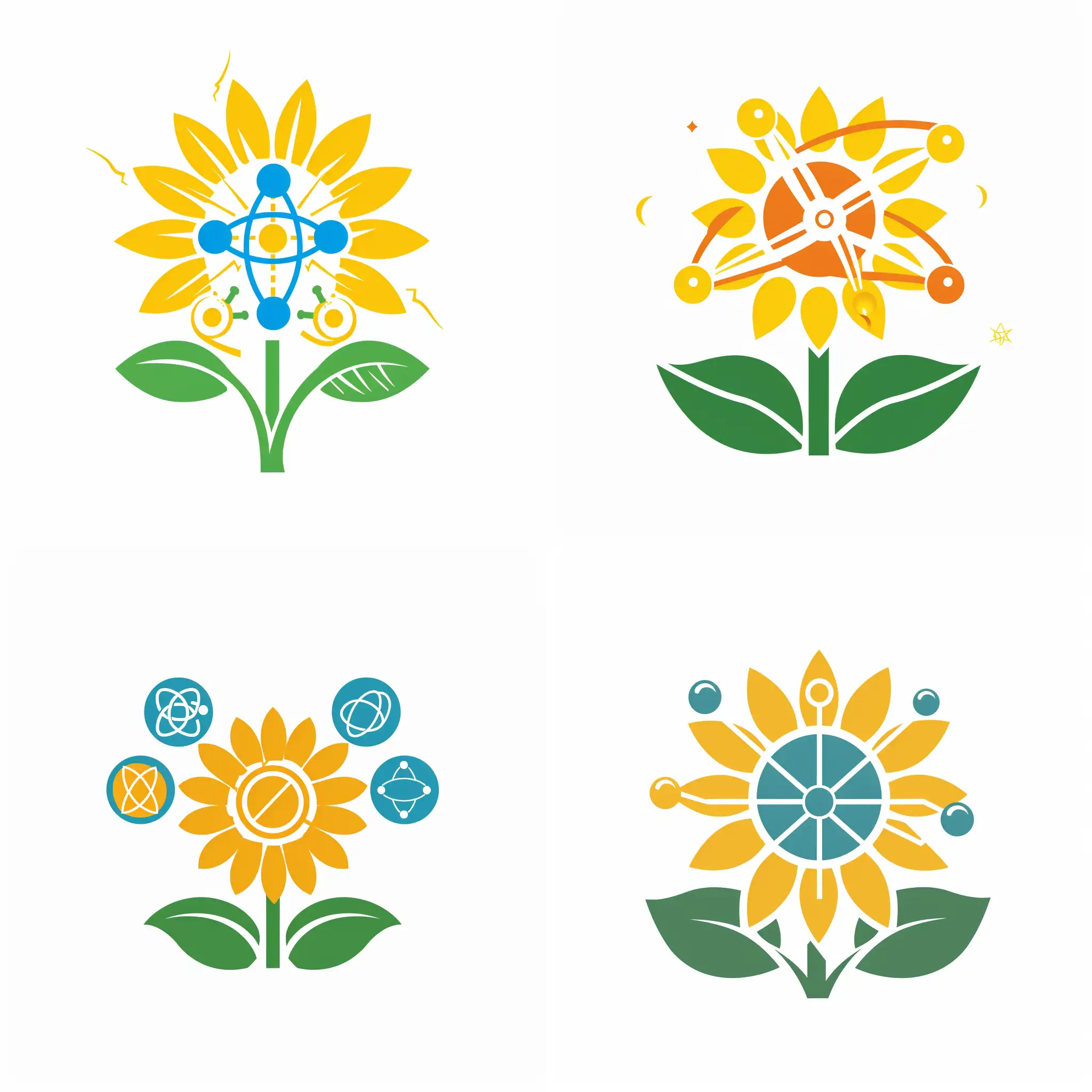 EcoFriendly-Energy-Logo-Sunflower-Atomic-Structure-and-Clean-Air-Design
