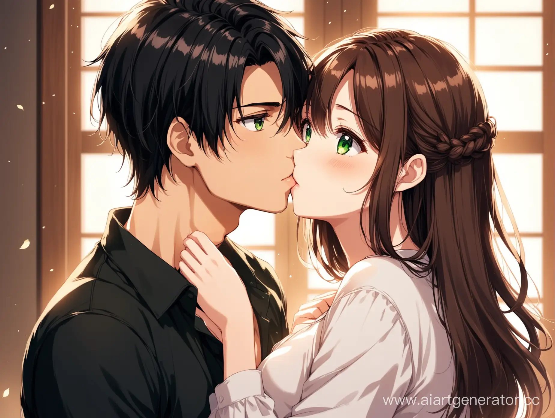 Adorable-Anime-Couple-Kissing-in-Romantic-4K-HD-Scene