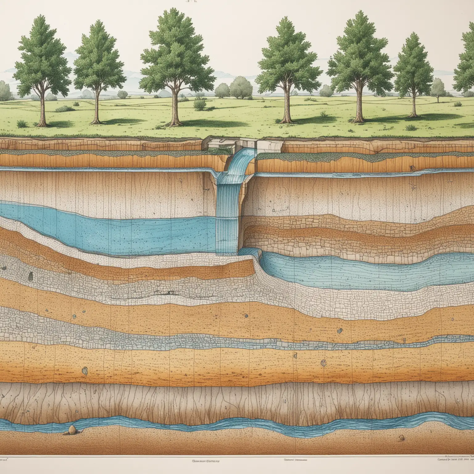 groundwater section drawing