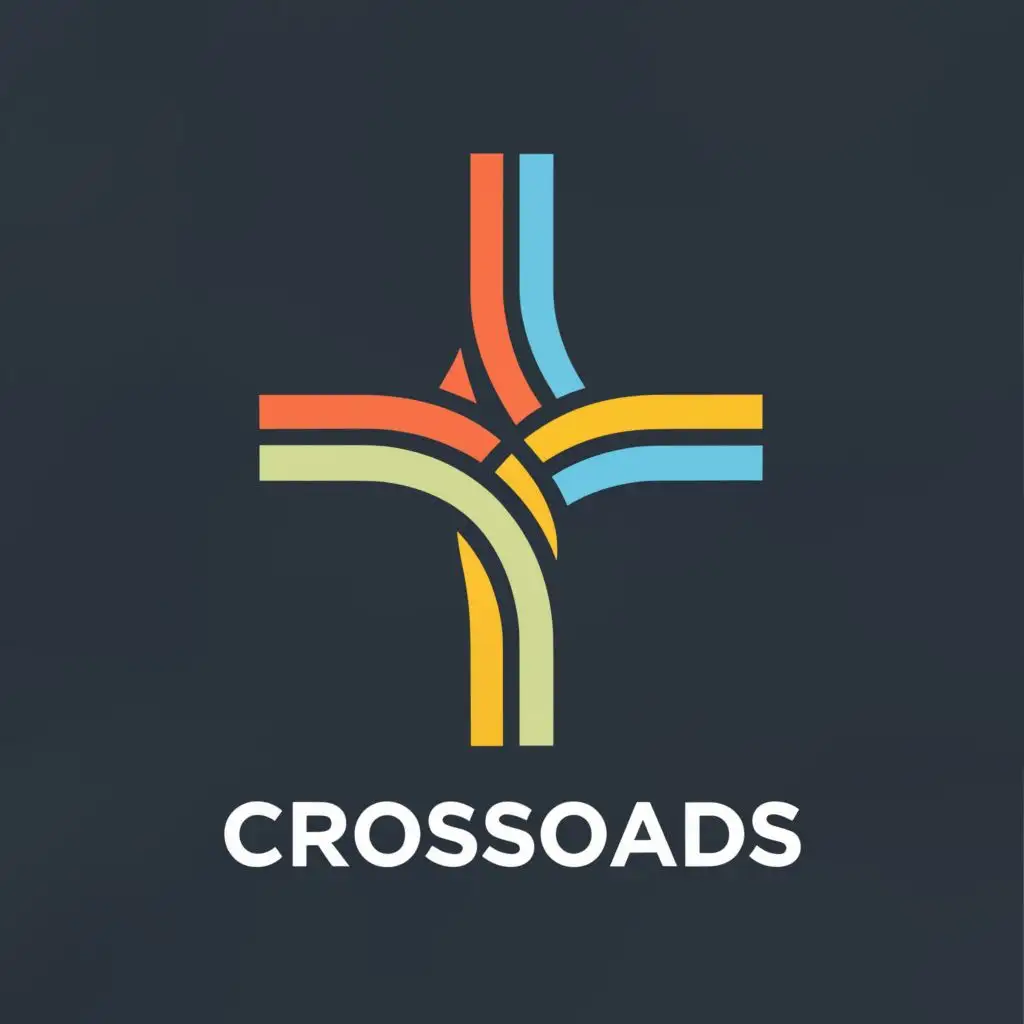 logo, crossroads, with the text "Crossroads", typography, be used in Religious industry