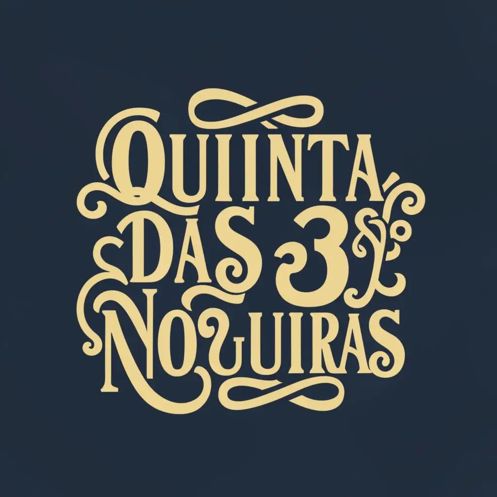 LOGO-Design-For-Quinta-Das-3-Nogueiras-Elegant-Typography-with-NatureInspired-Elements