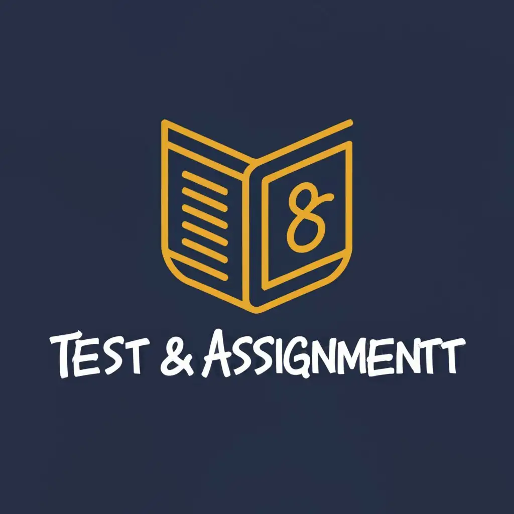 a logo design,with the text "Test & Assignment", main symbol:Book,Moderate,clear background