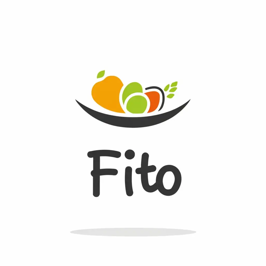 a logo design,with the text "fito", main symbol:balanced food,Minimalistic,clear background