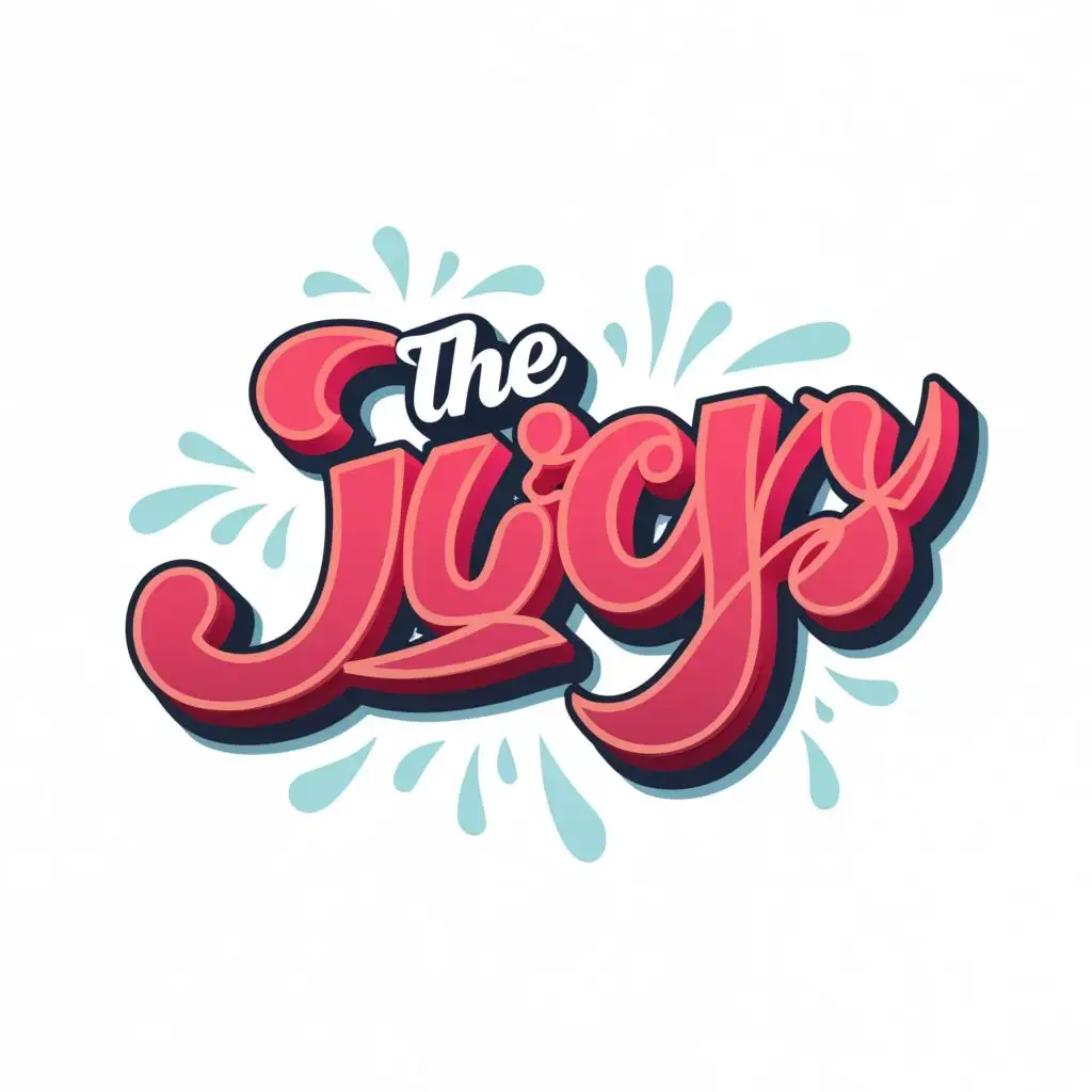 a logo design,with the text "The Juicy", main symbol:Design vibrant and tantalizing fonts for 'TheJuicy'—an intimate waterproof blanket tailored for couples and solo adventures, ensuring worry-free indulgence in messy encounters. Capture the essence of juiciness akin to a freshly bitten fruit, with elements of dripping allure. Make it sweaty! Focus solely on fonts, without incorporating graphics,Moderate,be used in Retail industry,clear background