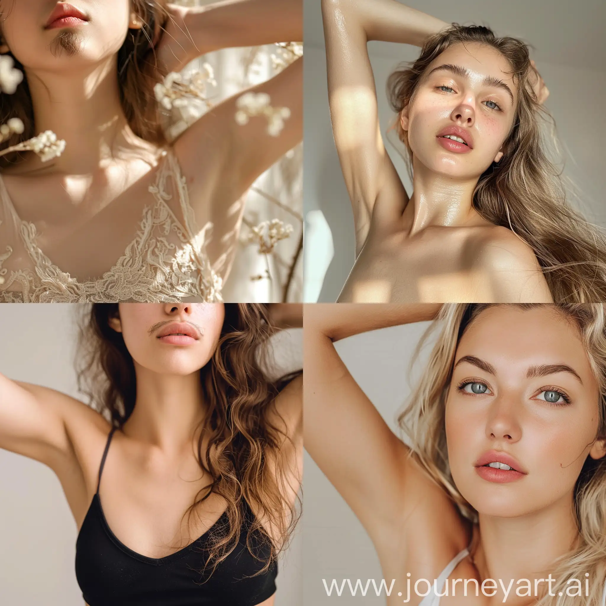 Beautiful-Woman-with-Underarm-Hair-Lifts-Arm-in-Graceful-Gesture