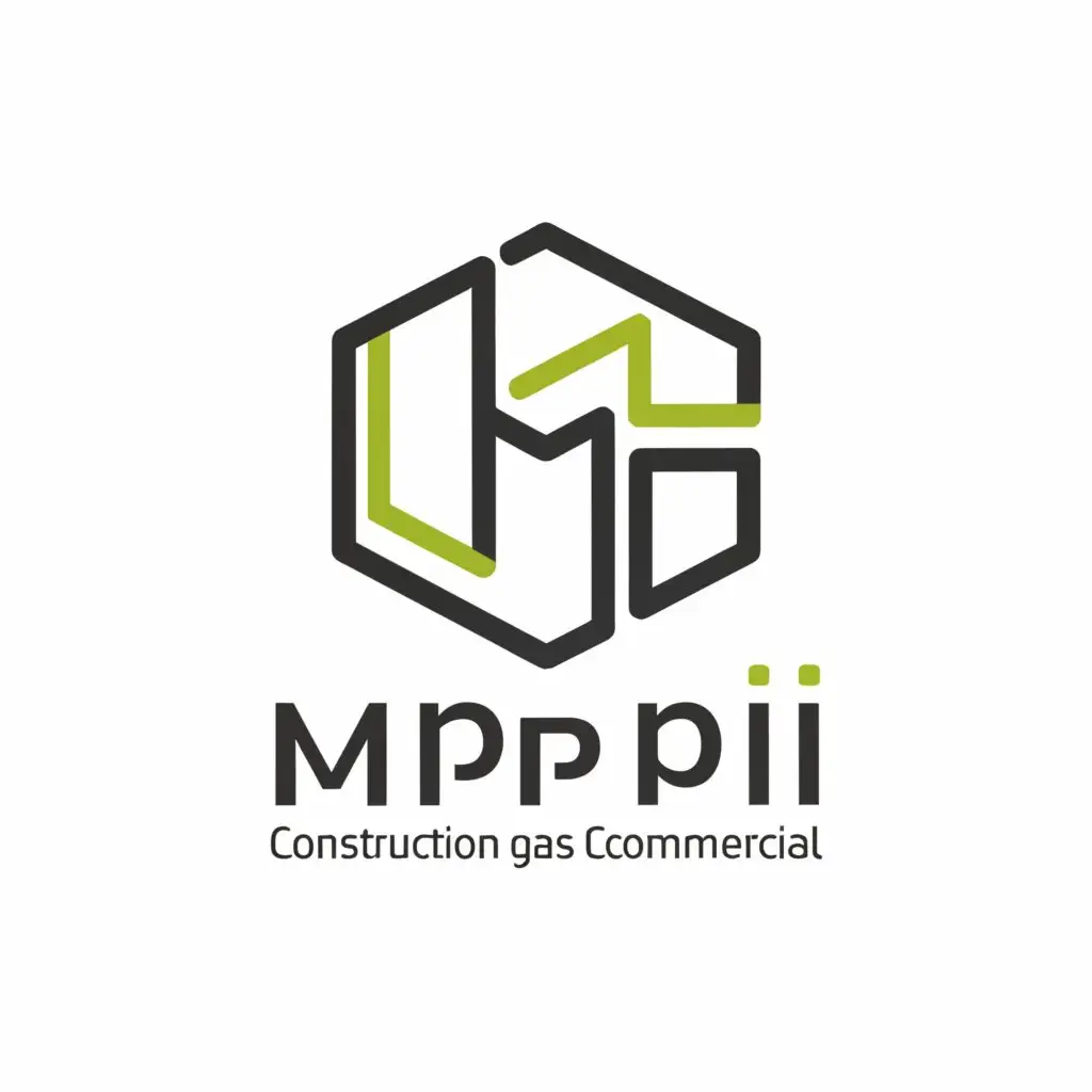 a logo design,with the text "MPI. which includes new construction, residential, gas, commercial, and electric.", main symbol:MPI,complex,be used in Construction industry,clear background