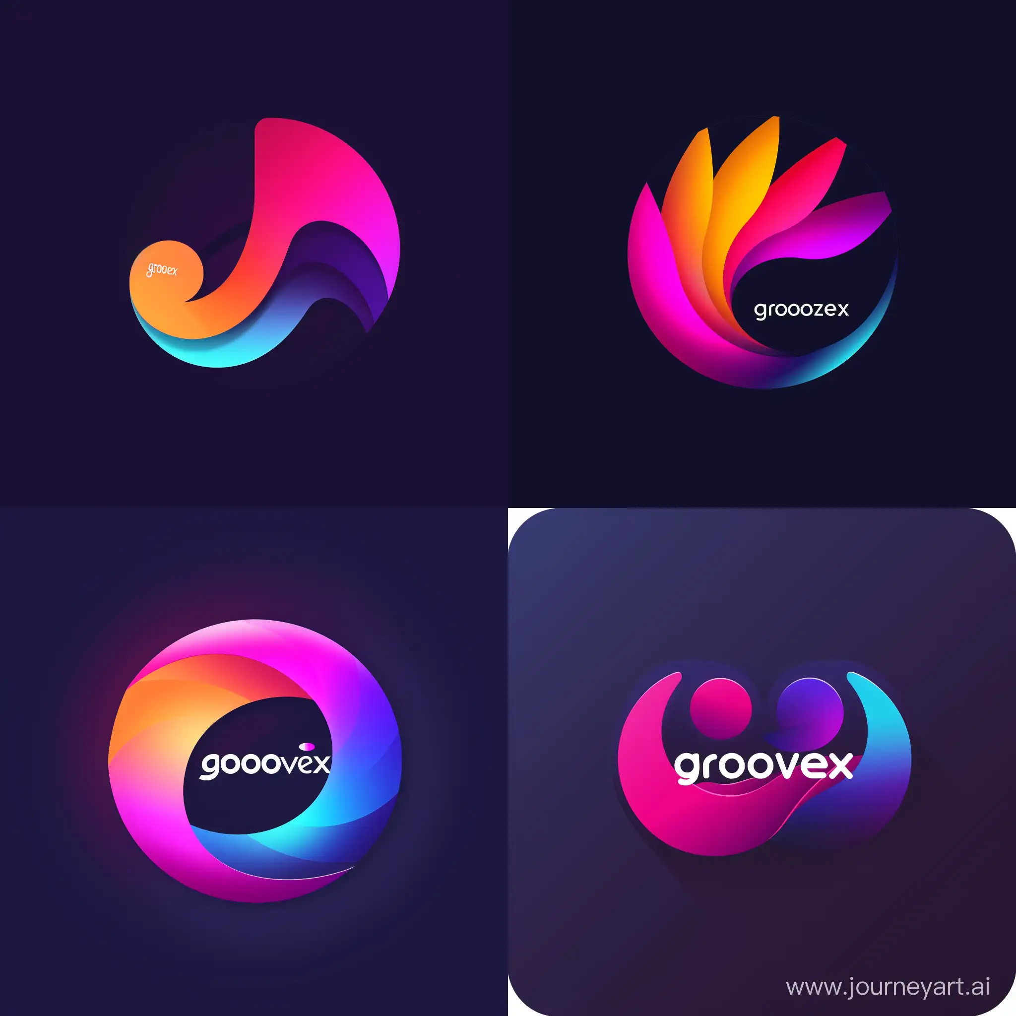 можешь придумать логотип музыкальной программы на android под названием "grooveix"