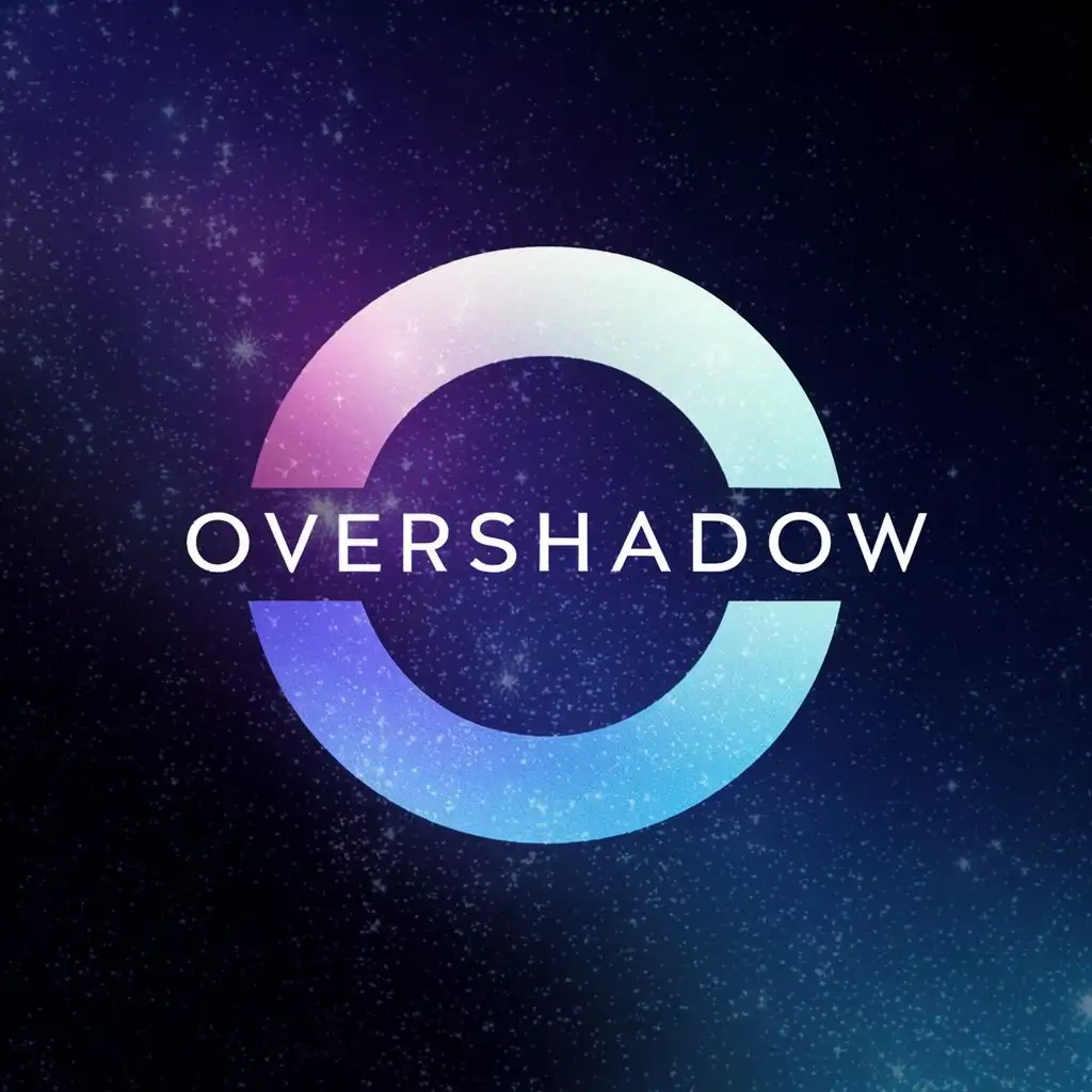 logo, An “O”, with the text "Overshadow", typography, be used in Entertainment industry