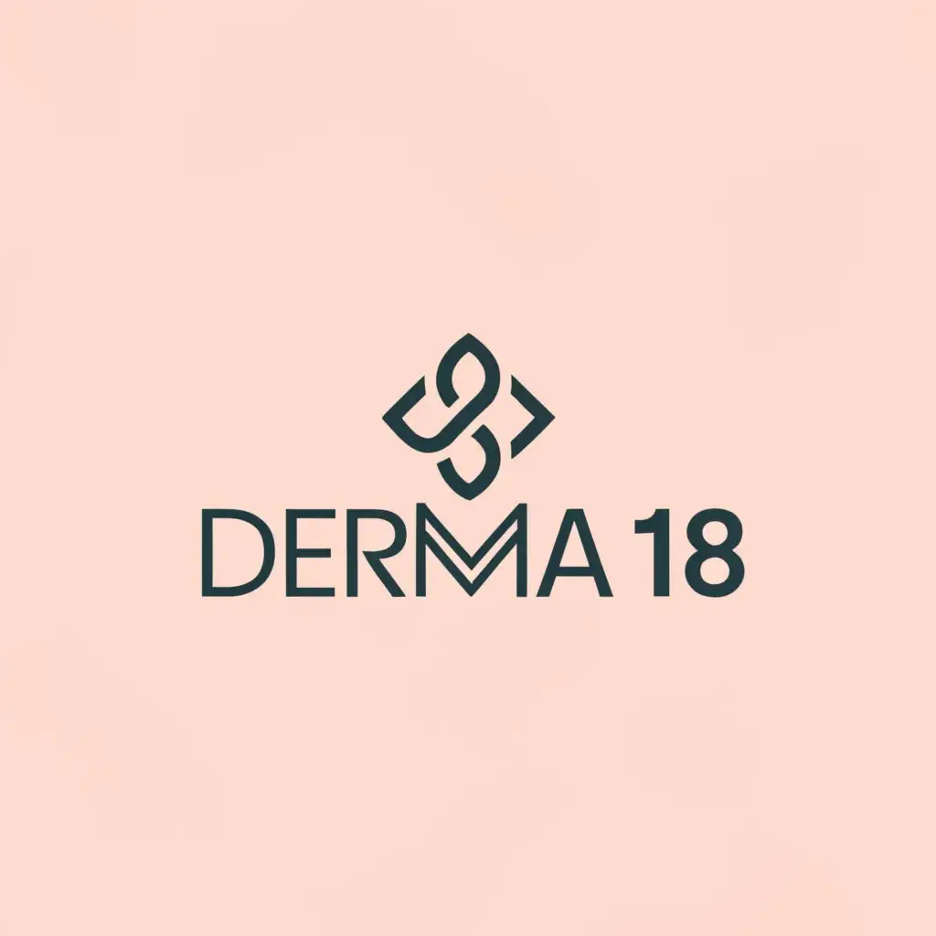 a logo design,with the text "Derma 18", main symbol:skin glow,Moderate,clear background