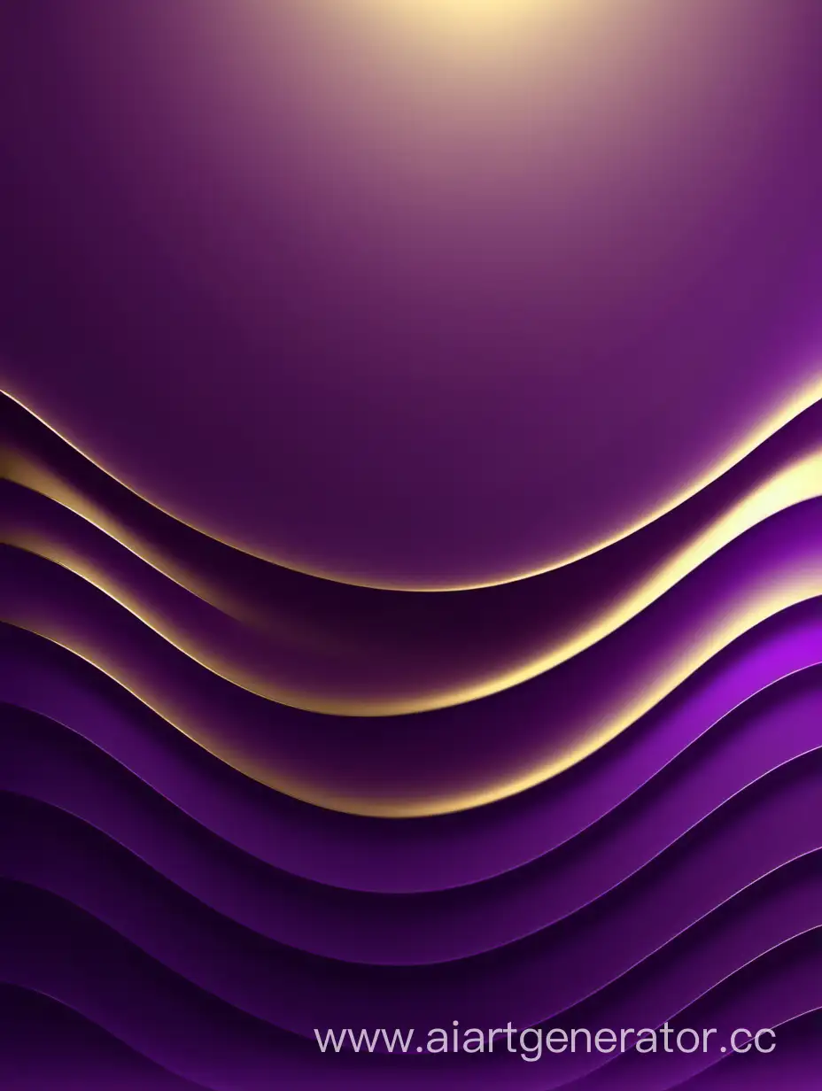 сплошной фиолетовый градиент с аккуратными золотыми волнистыми линиями идущие через весь задний план по средине картинки для заднего фона фотографии