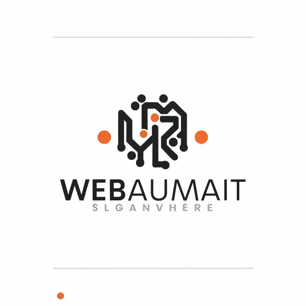 logo, /\, with the text "WebAutoMat", typography, be used in Technology industry
