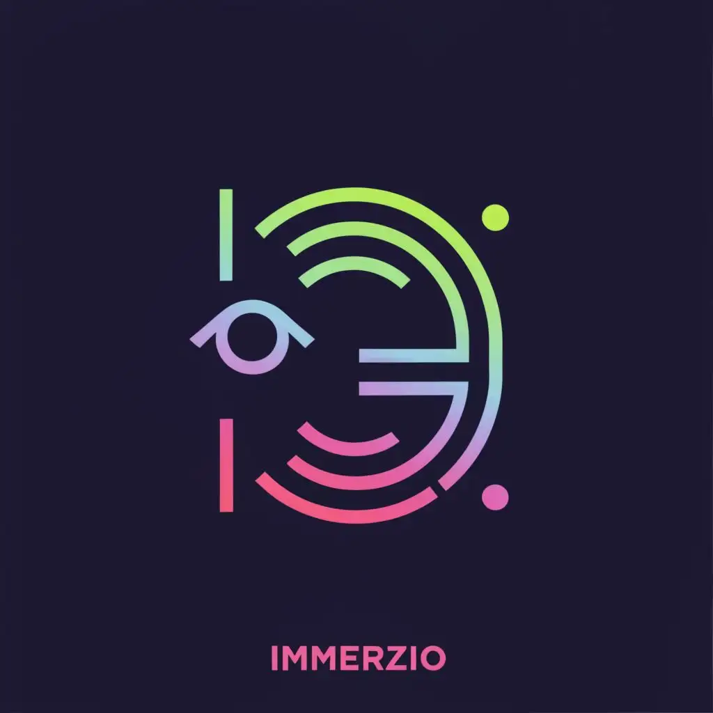 logo, Immerzio, with the text "Immerzio", typography, be used in Entertainment industry