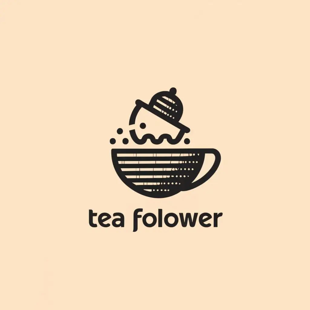 LOGO-Design-For-Tea-Follower-Elegant-Tea-Cup-Emblem-for-Restaurant-Industry