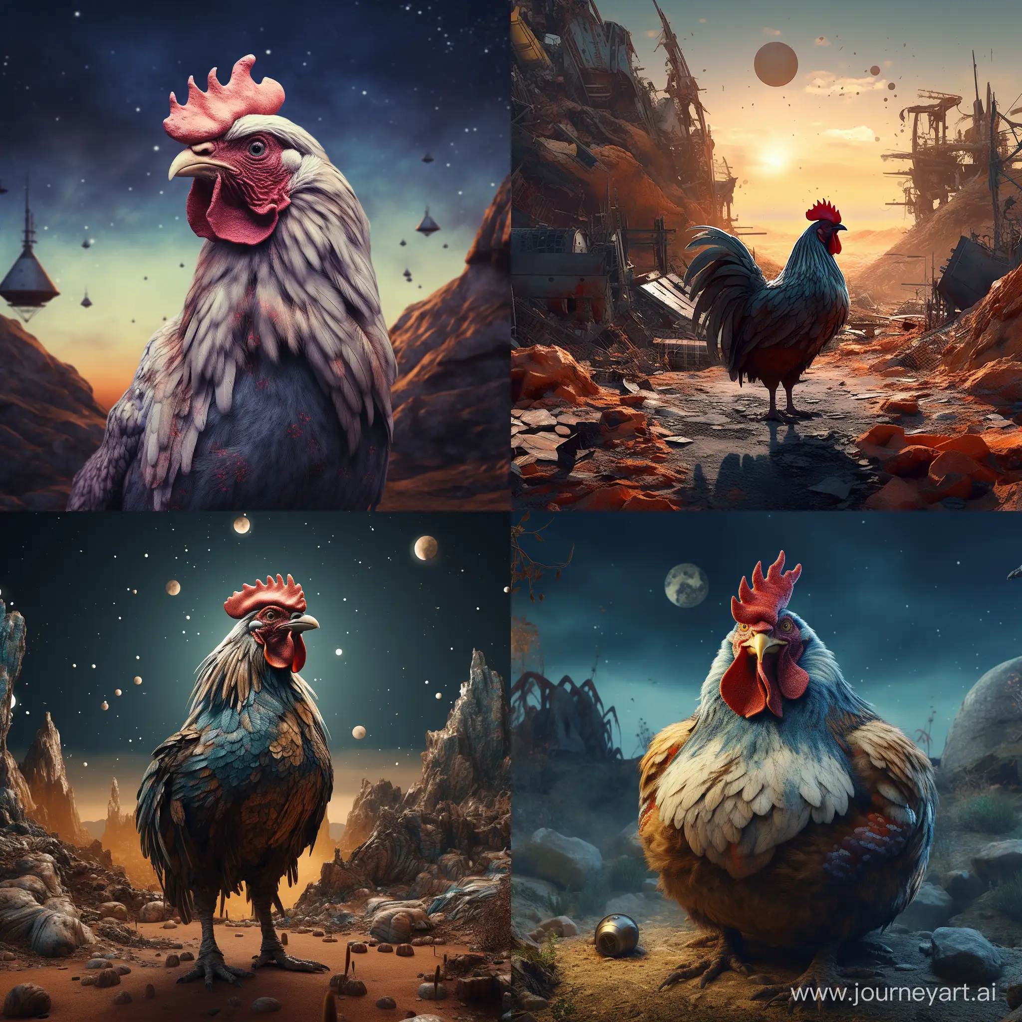 Speckled-Chicken-Lays-Cinematic-Planet-Unique-AI-Art