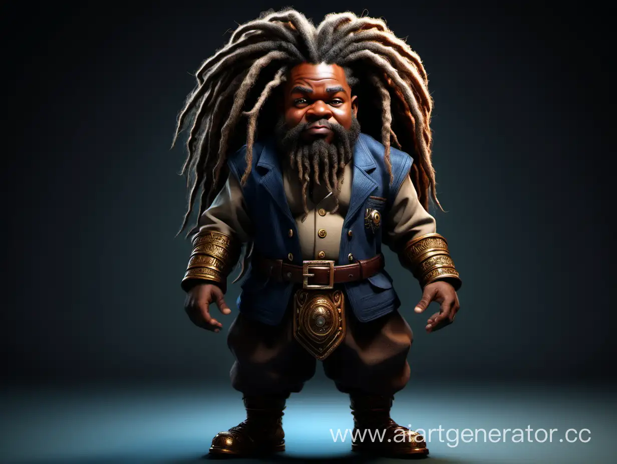 Stylish-Dwarf-African-American-with-Big-Dreadlocks-in-a-Puff-Hairstyle